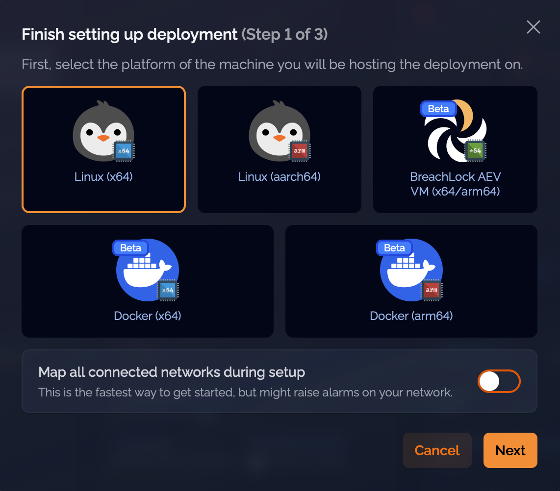 Operating system selection interface