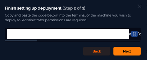 Installation command displayed in a code block