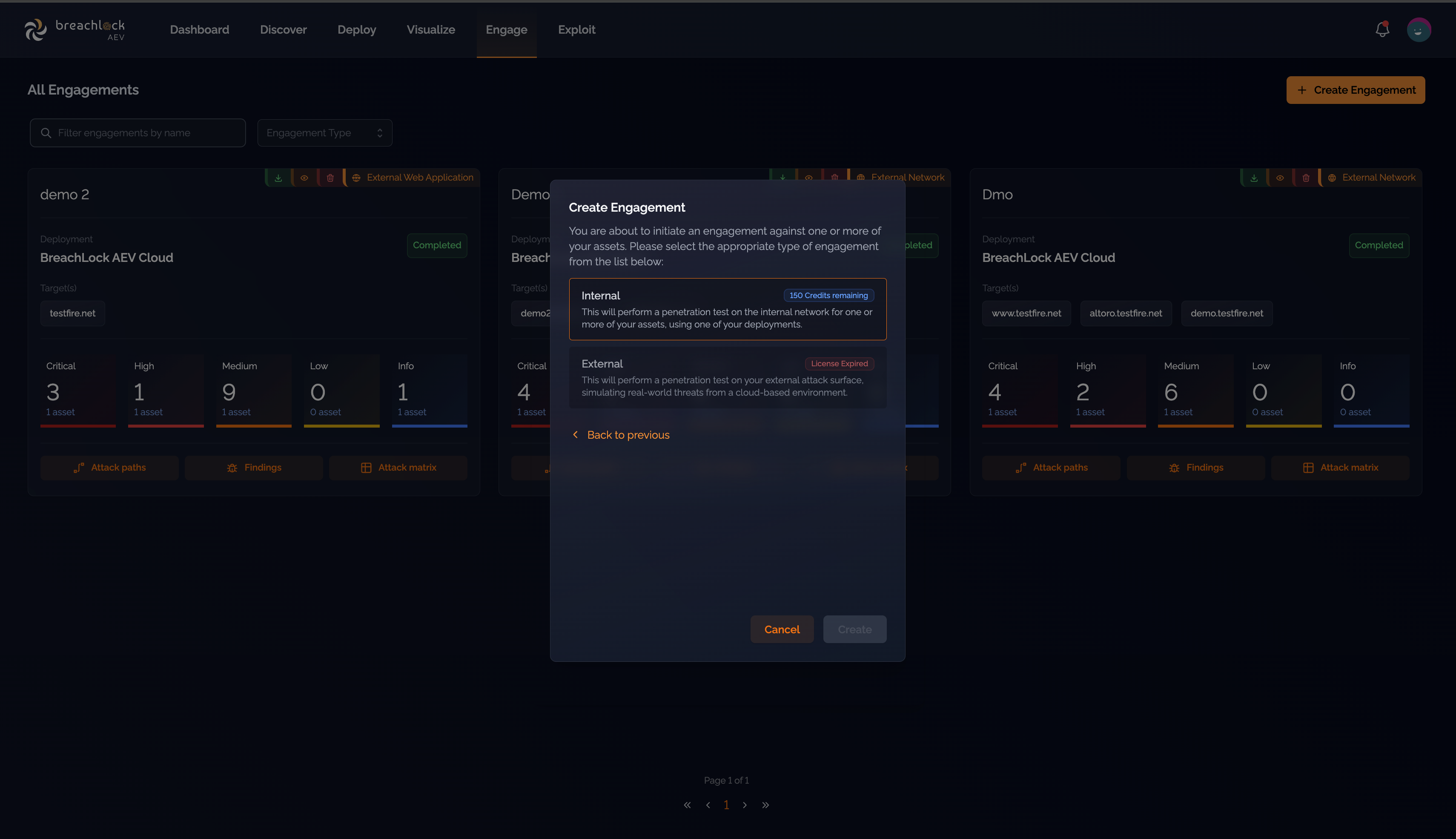 Licenses page highlighting available credits alongside expired licenses