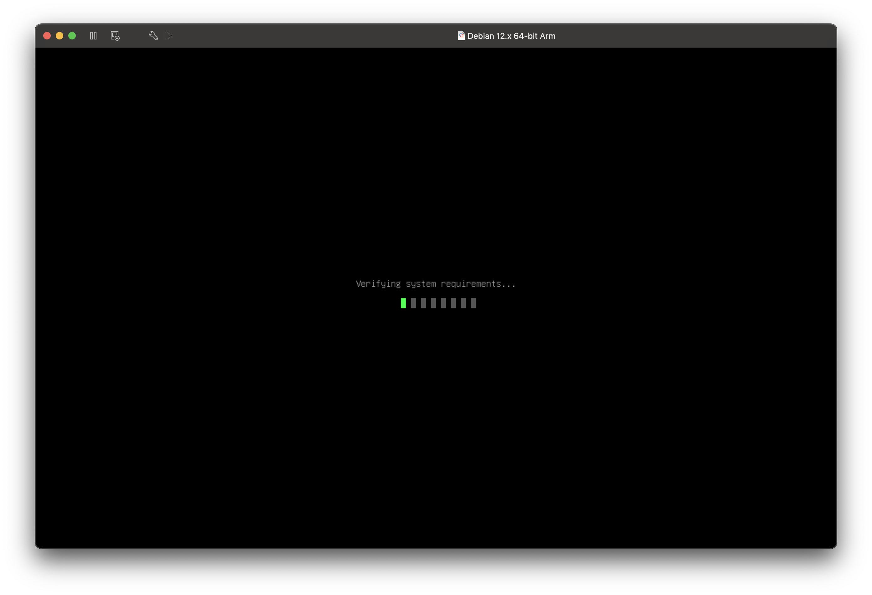 System requirements check in progress