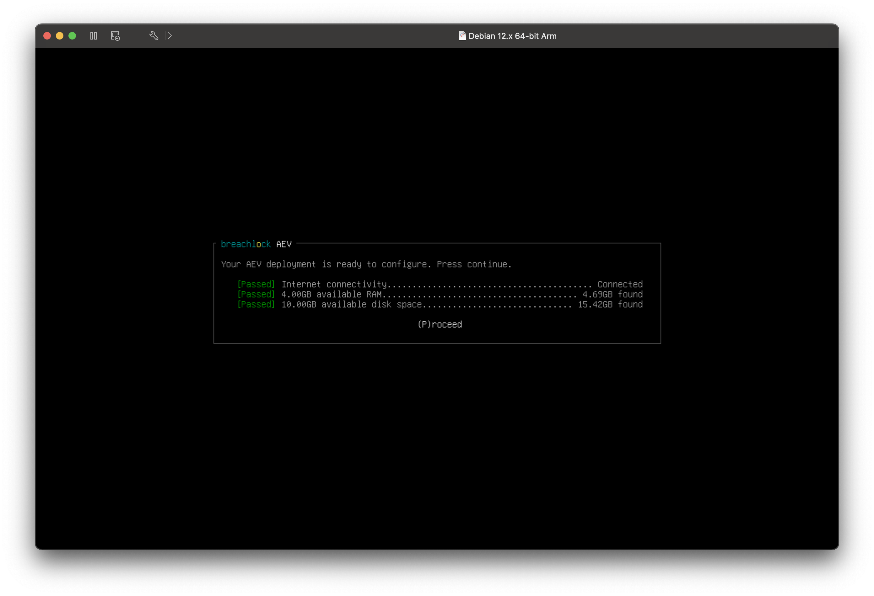 System requirements check results showing verification status